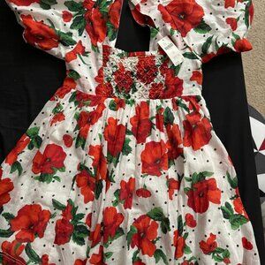 Maeve Square-Neck Smocked Babydoll Dress ( never worn)